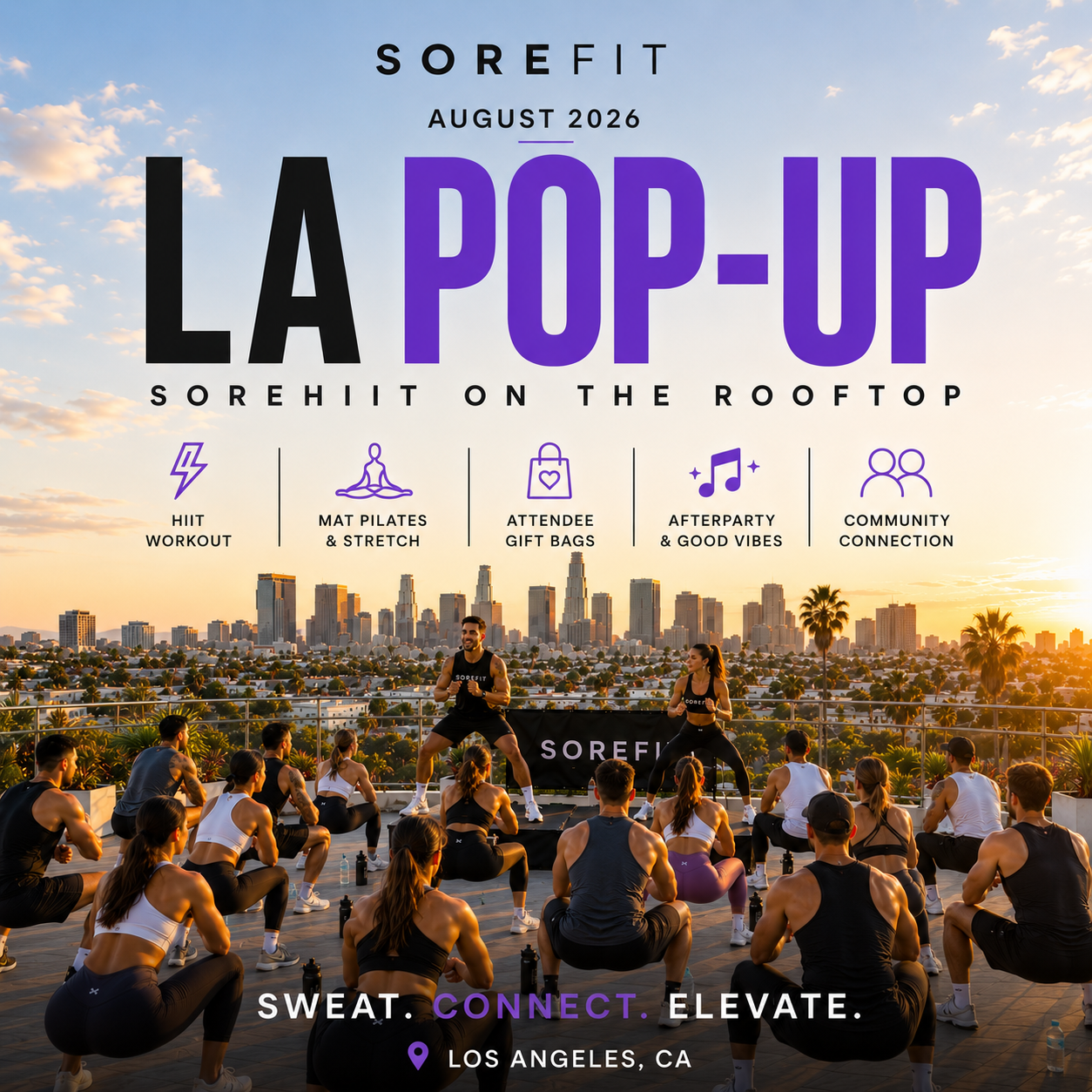 SoreHIIT LA Rooftop Pop-Up! ⟡ COMING SOON! ⟡